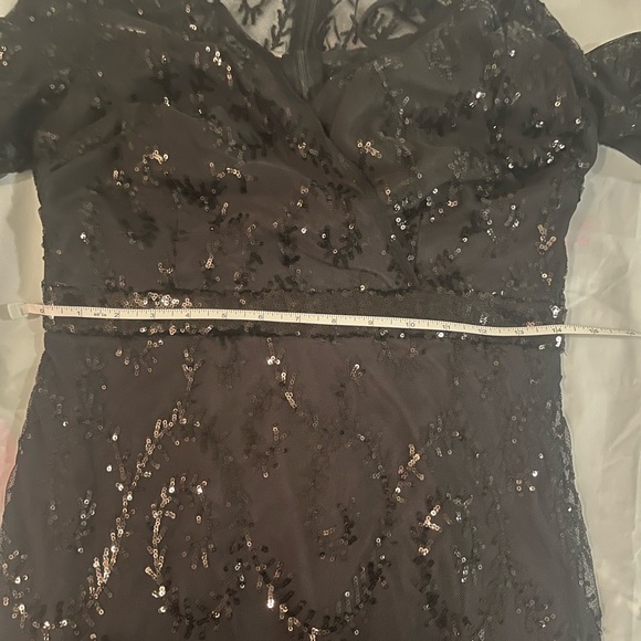 R&M Richards Womens Plus Sequined Surplice Evening Dress - Picture 13 of 13